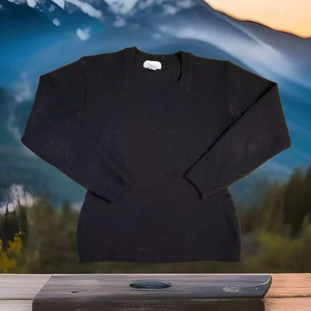 Vntg Womens Knit Square Neck Sweater Parrinello Large